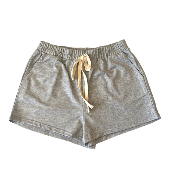 Comfy Round Neck Loungewear Short Set Light Gray - Picture 5 of 9